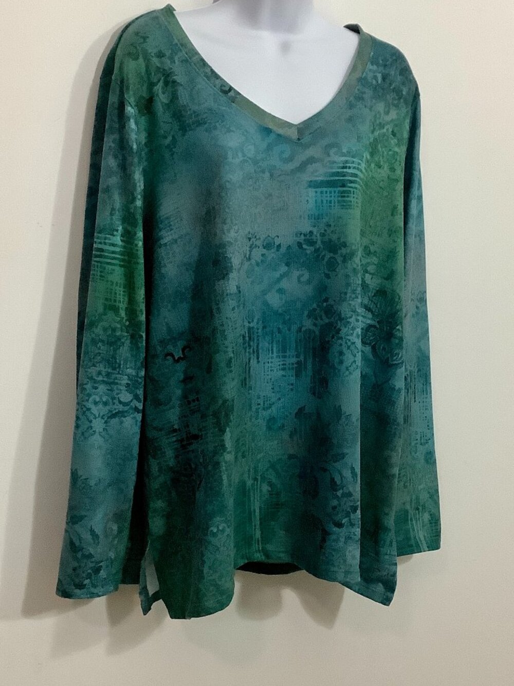 Tunic Top Soft Surroundings 1X Green 1X Timeless Relaxed Fit Classic